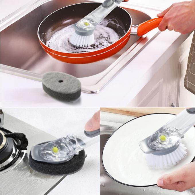 二重目的タイプ クリーニング ブラシ、台所鍋の洗剤用具、スクラバーの皿ボールの洗浄スポンジの台所皿の洗浄ブラシの鍋のブラシ
