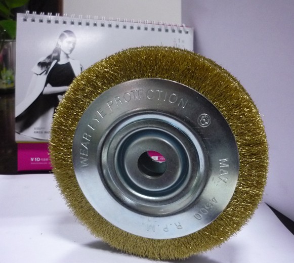 クリーニングの錆のための頑丈な真鍮のワイヤー ブラシの車輪/鋼鉄車輪のブラシ