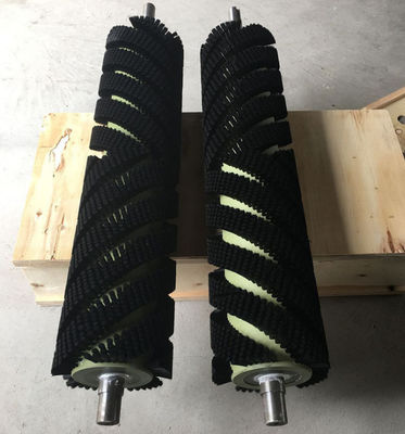 1050*190mm Black Nylon Cleaning Brush Screw Cleaning Roll